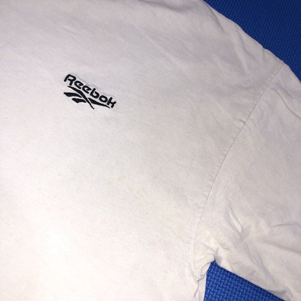 Vintage Thrashed Sun Faded Reebok T-Shirt Paint Distressed Classic Logo XL - Picture 4 of 11